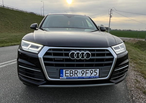 Audi Q5 cena 123900 przebieg: 100738, rok produkcji 2018 z Brzeziny małe 667